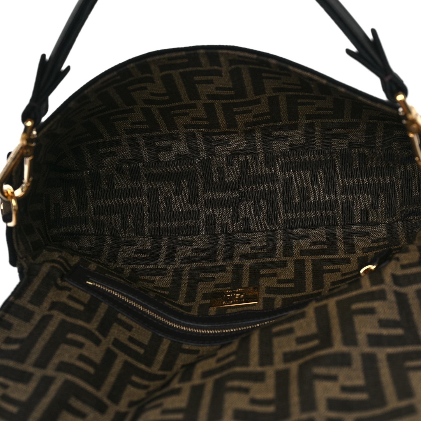 Fabric Jacquard FF 1974 Medium Baguette Tobacco Moro Black