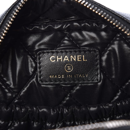 Chanel Caviar Quilted Curvy Pouch Cosmetic Case Black 6 of 9