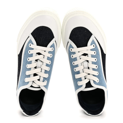 Hermes Denim Calfskin Womens Get Sneakers 40 Bleu Brut 2 of 10