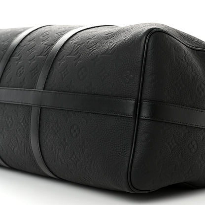 Louis Vuitton Taurillon Monogram Keepall Bandouliere 50 Black 9 of 18