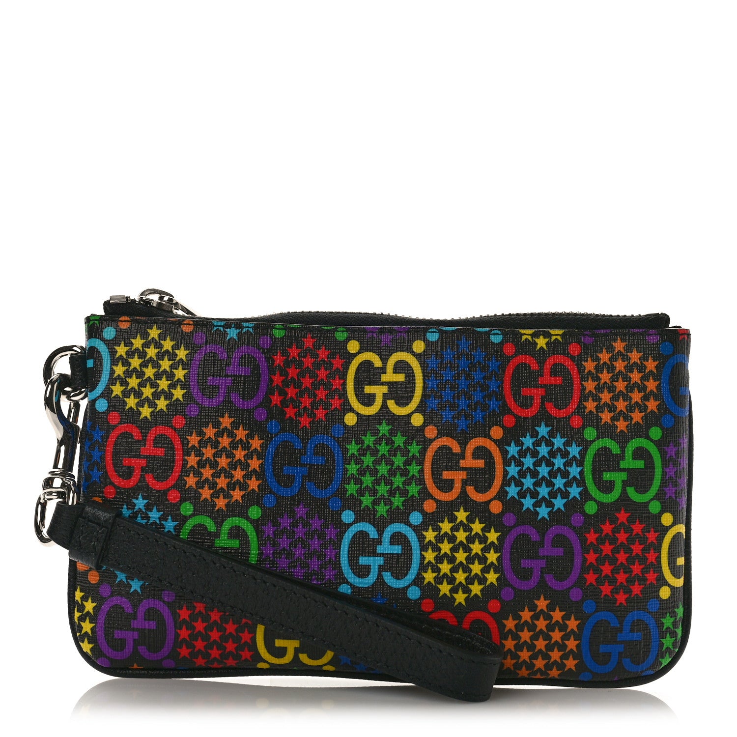 Gucci GG Supreme Monogram Psychedelic iPhone Pouch Black 1 of 8