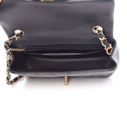 Chanel Lambskin Quilted Mini Rectangular Flap Black 5 of 8
