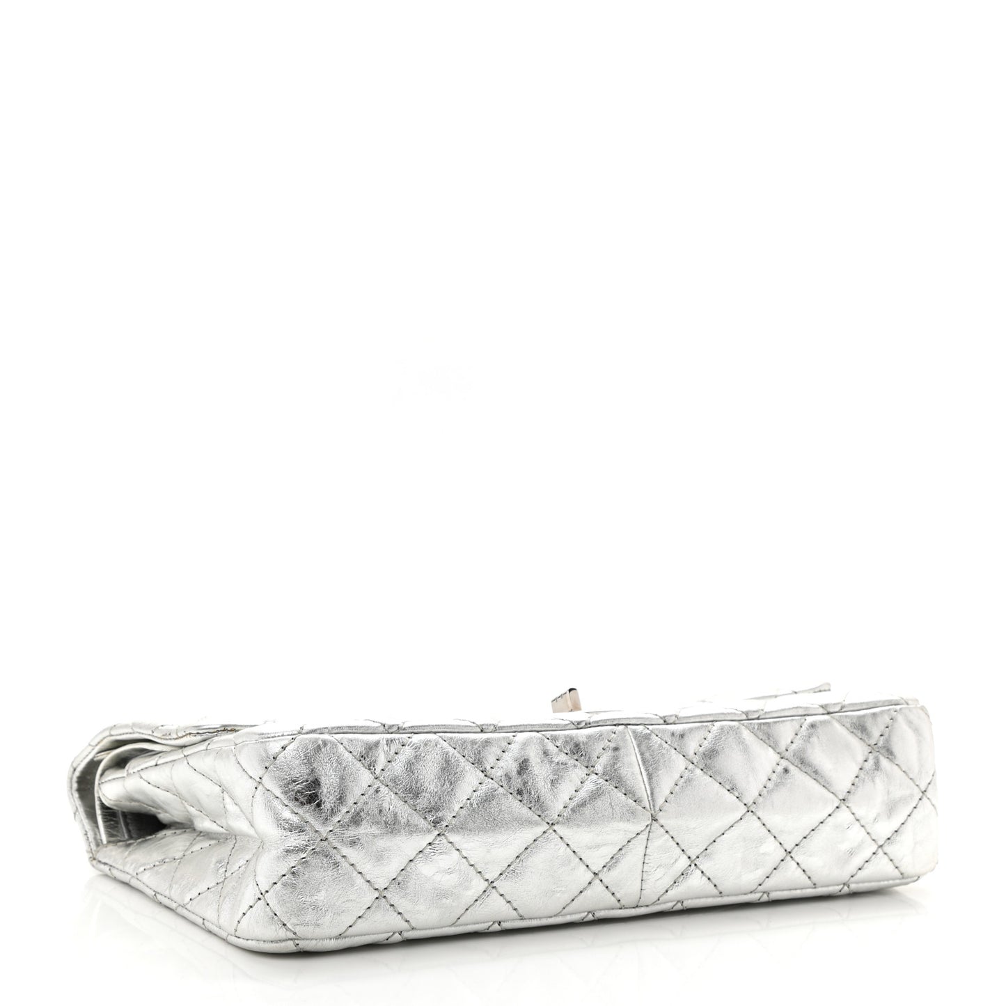 Metallic Aged Calfskin Quilted 2.55 Reissue 226 Flap Silver