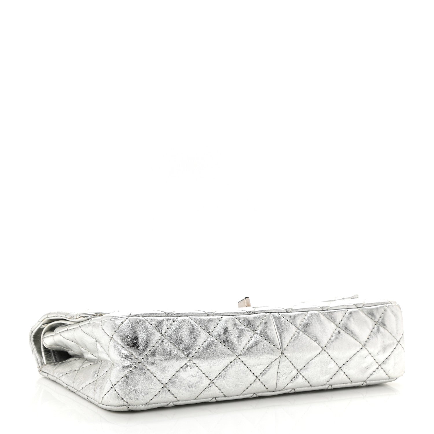 Chanel Metallic Aged Calfskin Quilted 2.55 Reissue 226 Flap Silver 4 of 10
