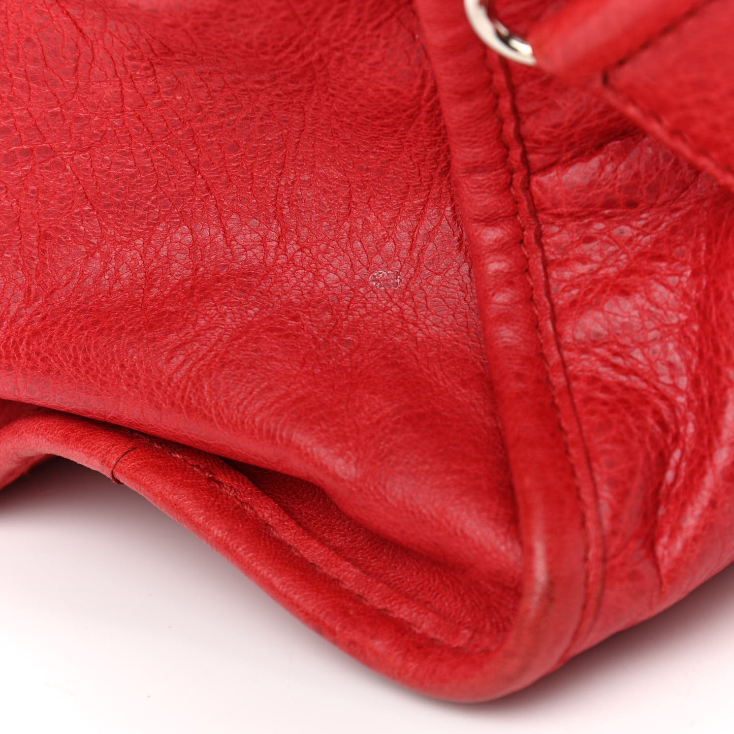 Agneau Giant 21 Silver Hardware City Rouge Coquelicot