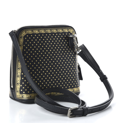 Gucci X SEGA Calfskin GUCCY Stars Mini Dome Shoulder Bag Black Gold 3 of 10