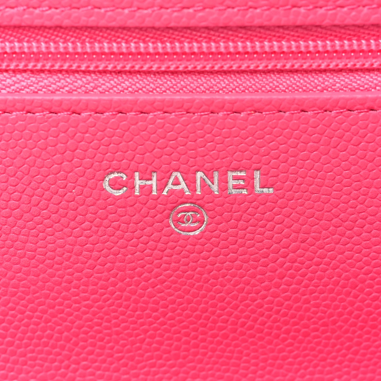 Chanel Caviar Quilted Chanel 19 Wallet On Chain WOC Dark Pink 6 of 10