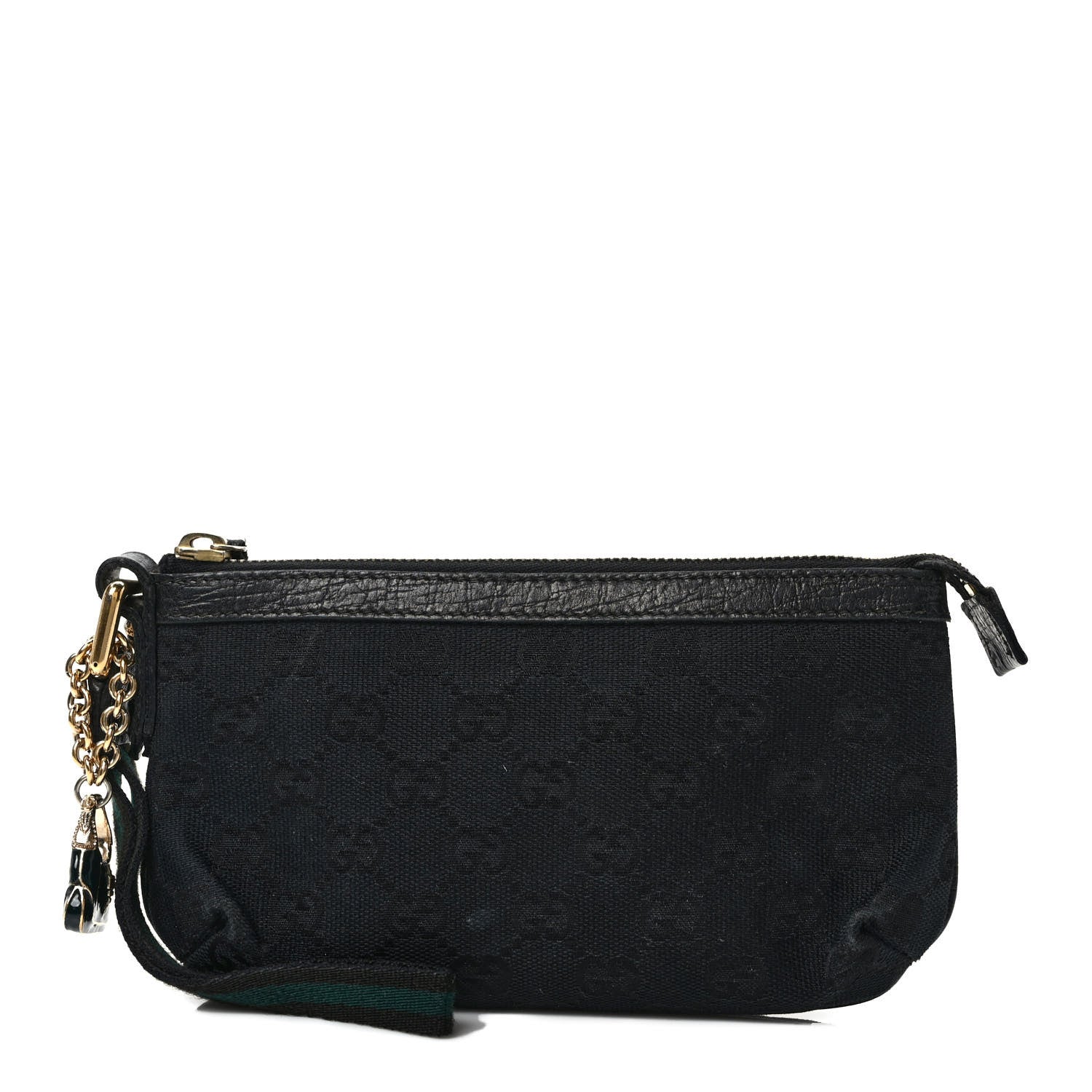 Gucci Monogram Jolicoeur Wristlet Black 1 of 10