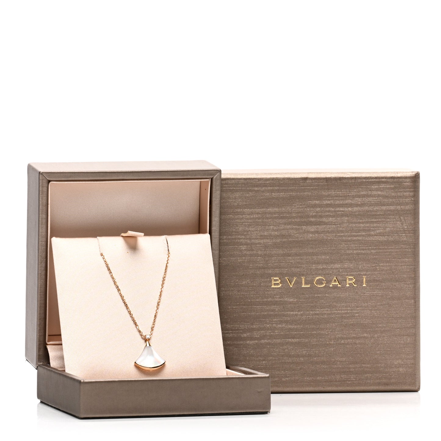18K Rose Gold Diamond Mother of Pearl Small Divas' Dream Pendant Necklace