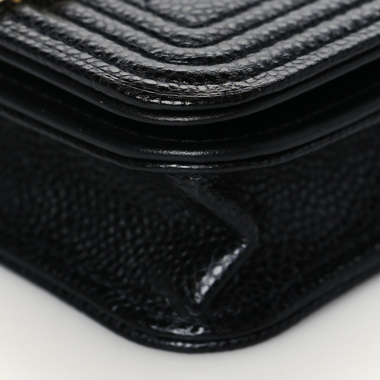 Caviar Quilted Boy Flap Waist Belt Bag Black