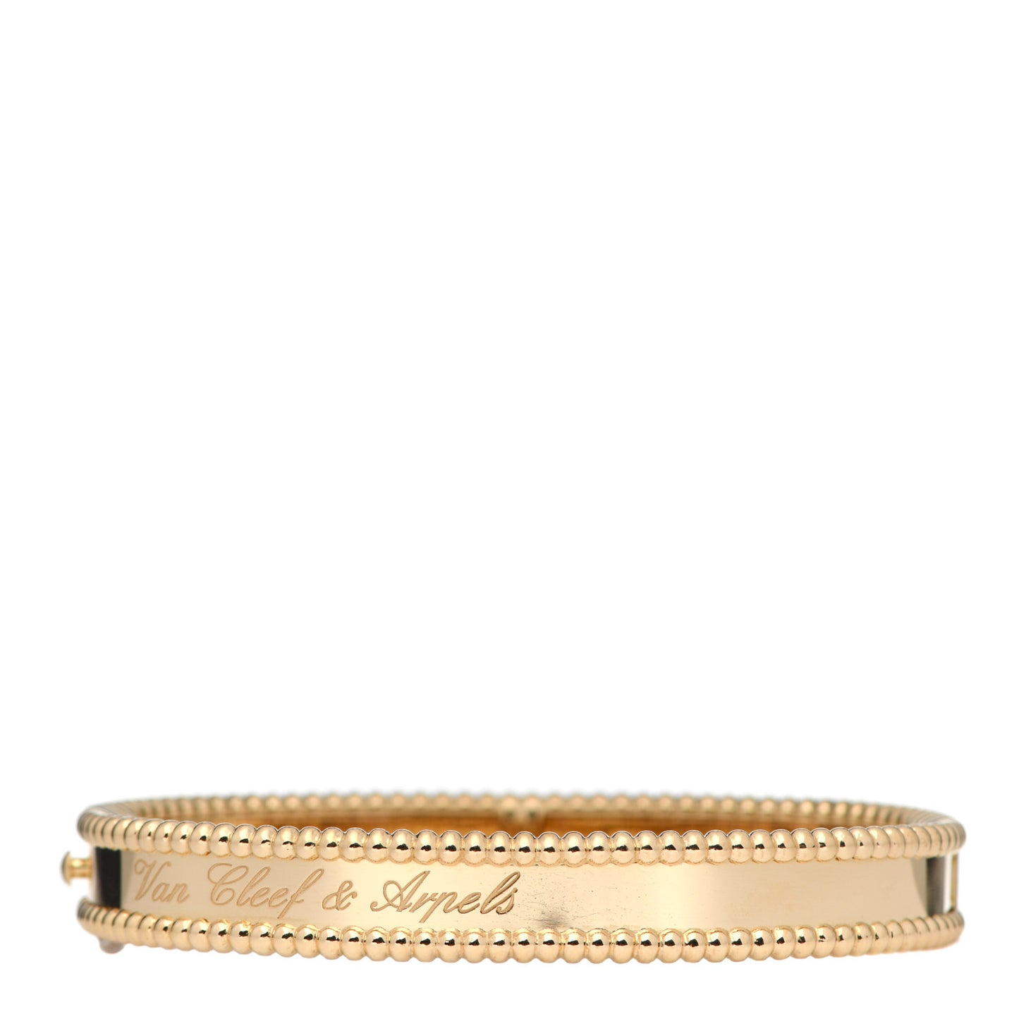 18K Yellow Gold Perlee Signature Bangle Bracelet S
