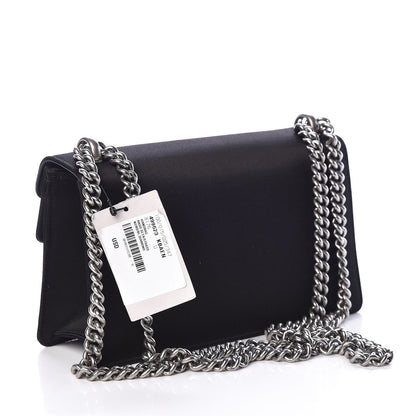 Gucci Satin Silk Crystal Small Dionysus Shoulder Bag Black Black Diamond 3 of 10