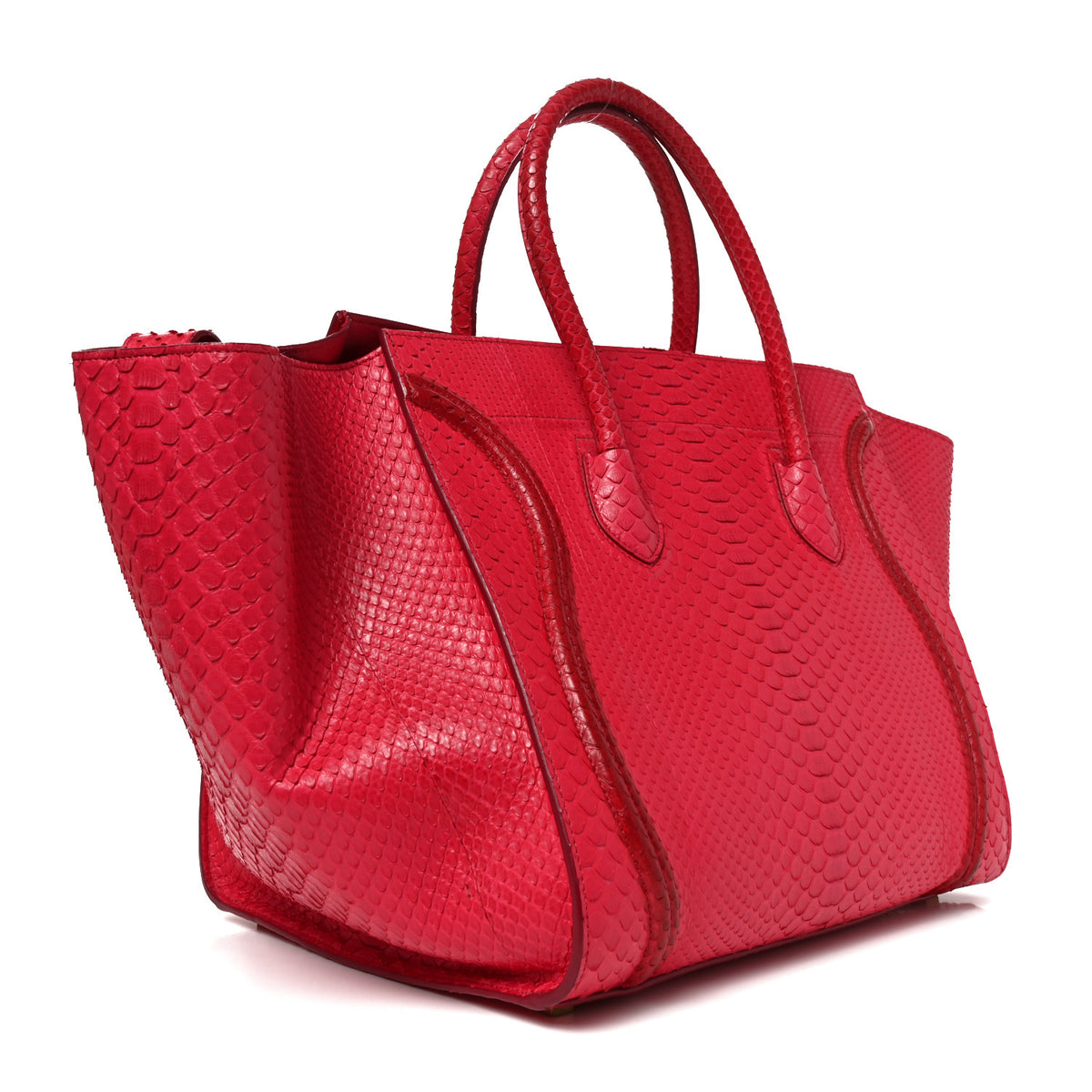 Celine Snakeskin Medium Phantom Luggage Fuchsia 3 of 11