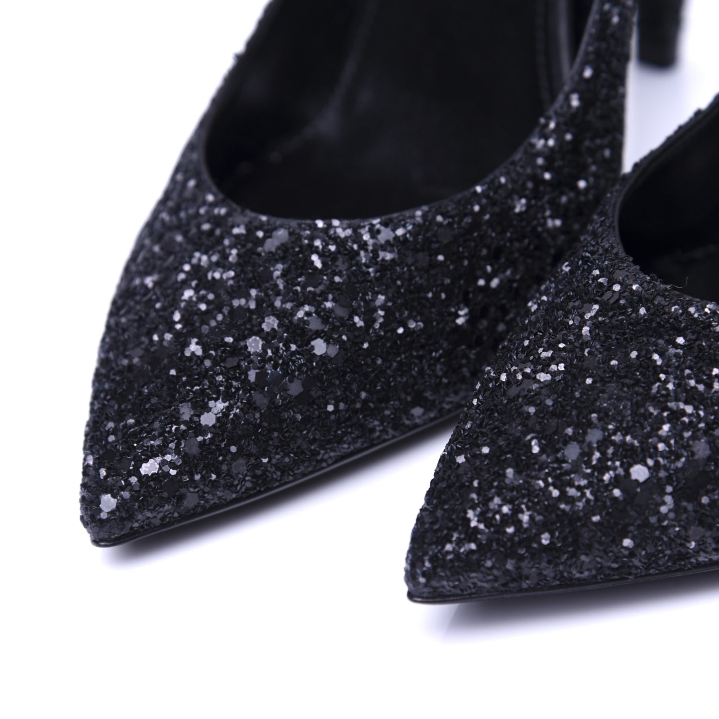 Glitter Era Pumps 39.5 Black Silver