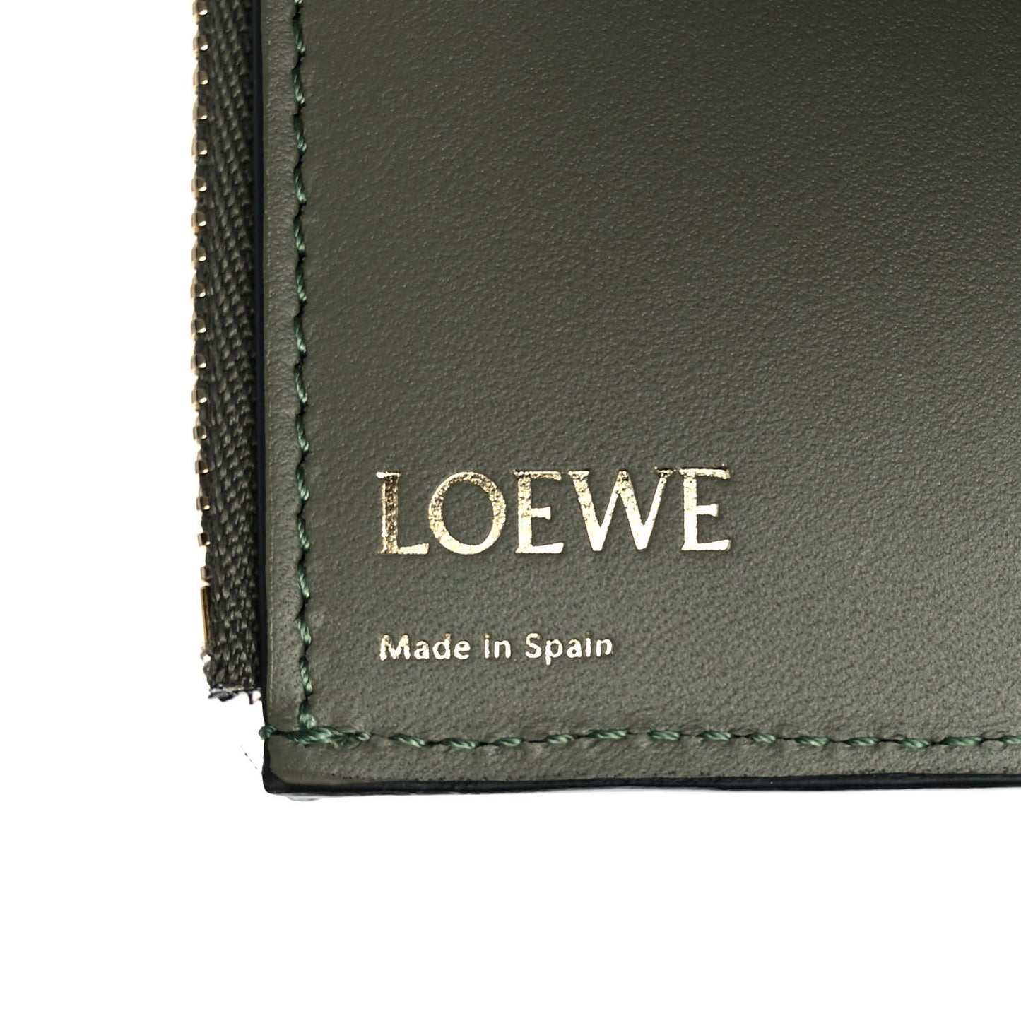 Calfskin Embossed Small Wallet Avocado