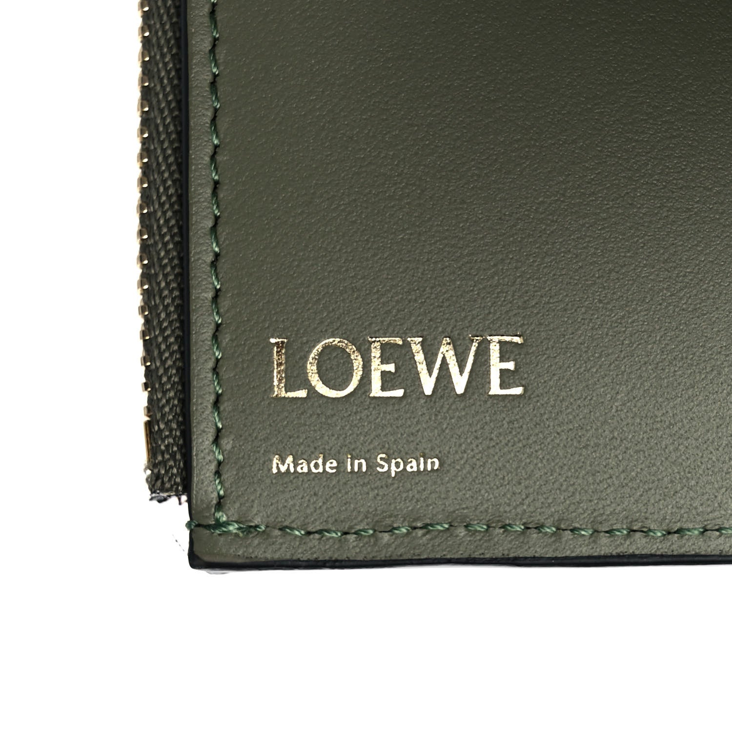 Loewe Calfskin Embossed Small Wallet Avocado 7 of 9
