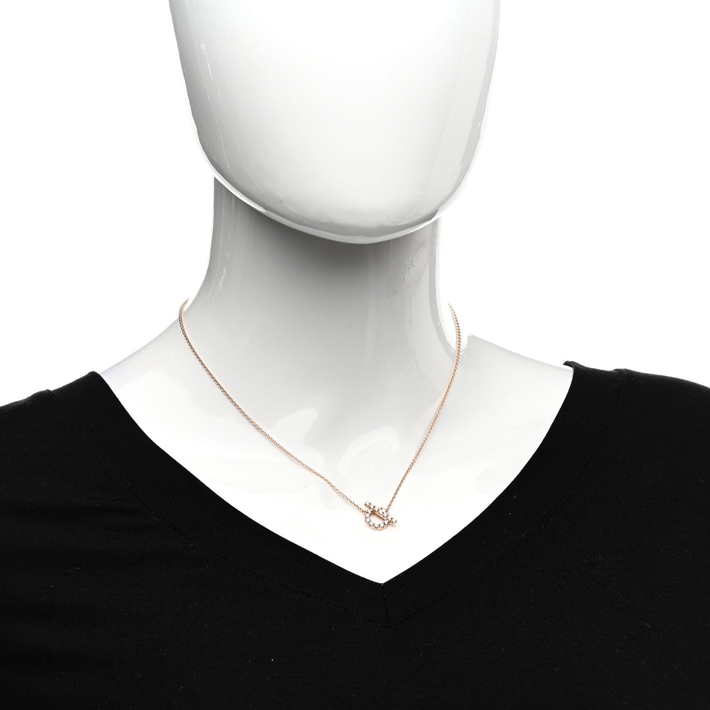 18K Rose Gold Diamond Finesse Pendant Necklace