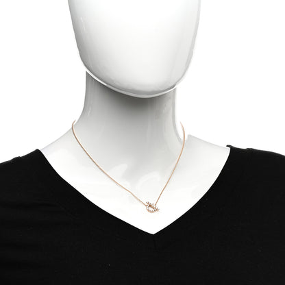 Hermes 18K Rose Gold Diamond Finesse Pendant Necklace 2 of 5