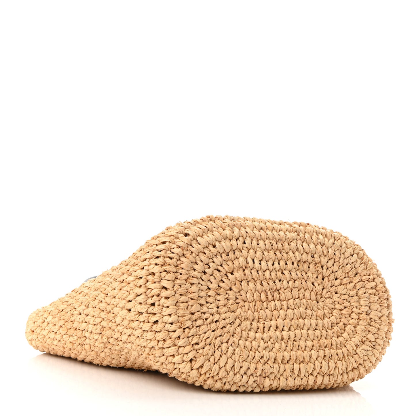 Raffia Calfskin Panier Basket Tote Natural