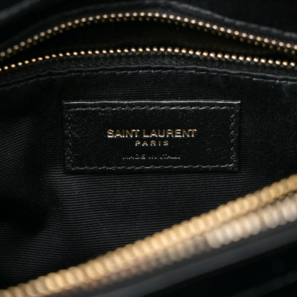 Saint Laurent Calfskin Y Quilted Monogram Medium Loulou Chain Satchel Black 6 of 11