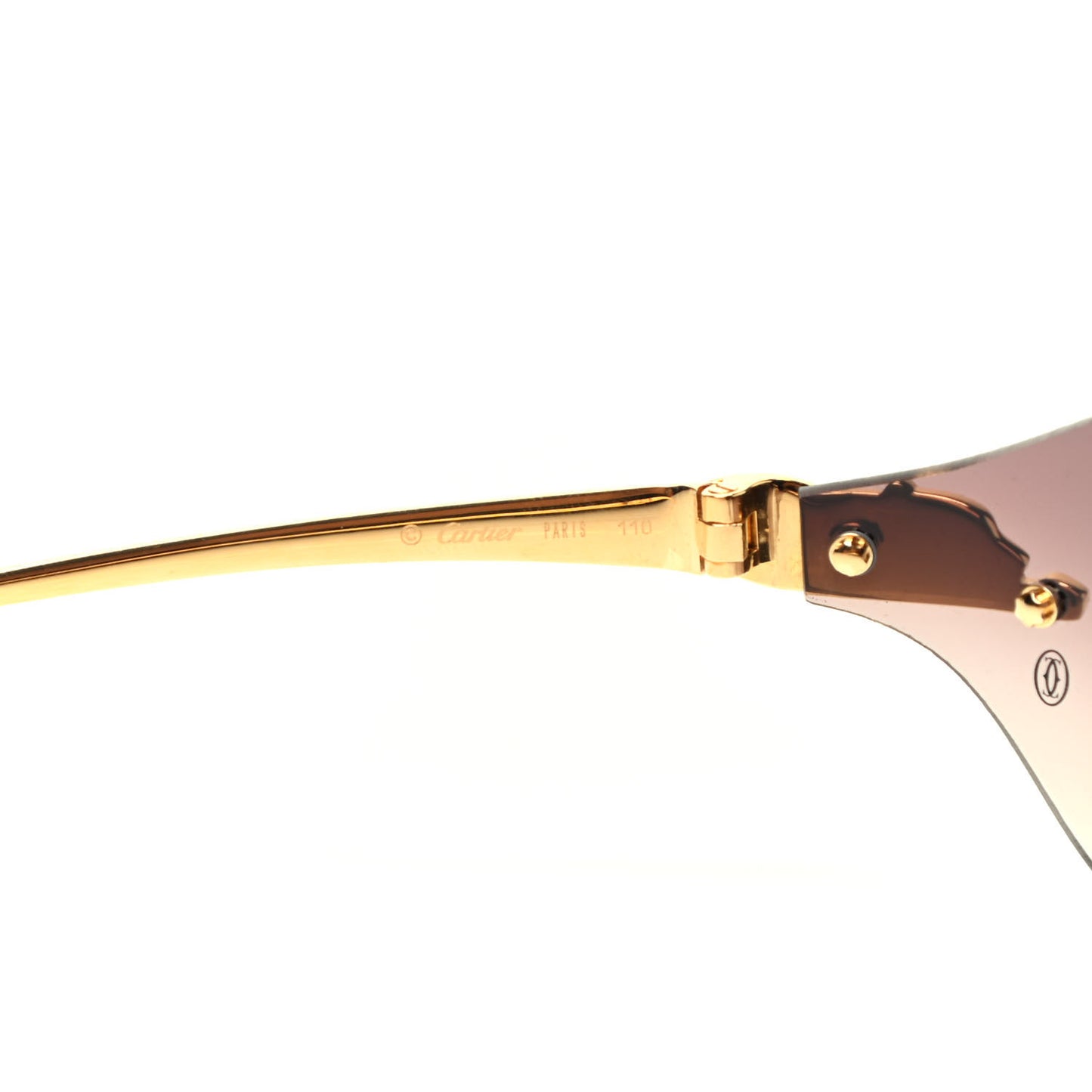 Panthere De Cartier Aviator Sunglasses Gold