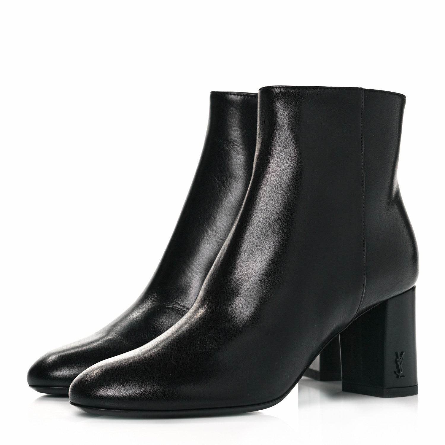 Saint Laurent Calfskin Loulou 70 Ankle Boots 35.5 Black 3 of 8