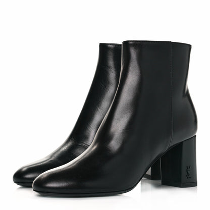 Saint Laurent Calfskin Loulou 70 Ankle Boots 35.5 Black 3 of 8