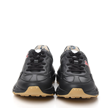 Gucci X MLB Calfskin LA Dodgers Mens Rhyton Sneakers 7 Black 2 of 9