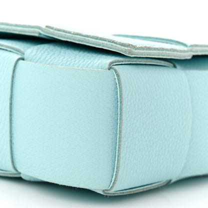 Bottega Veneta Grained Calfskin Maxi Intrecciato Cassette Crossbody Bag Pale Blue 10 of 10