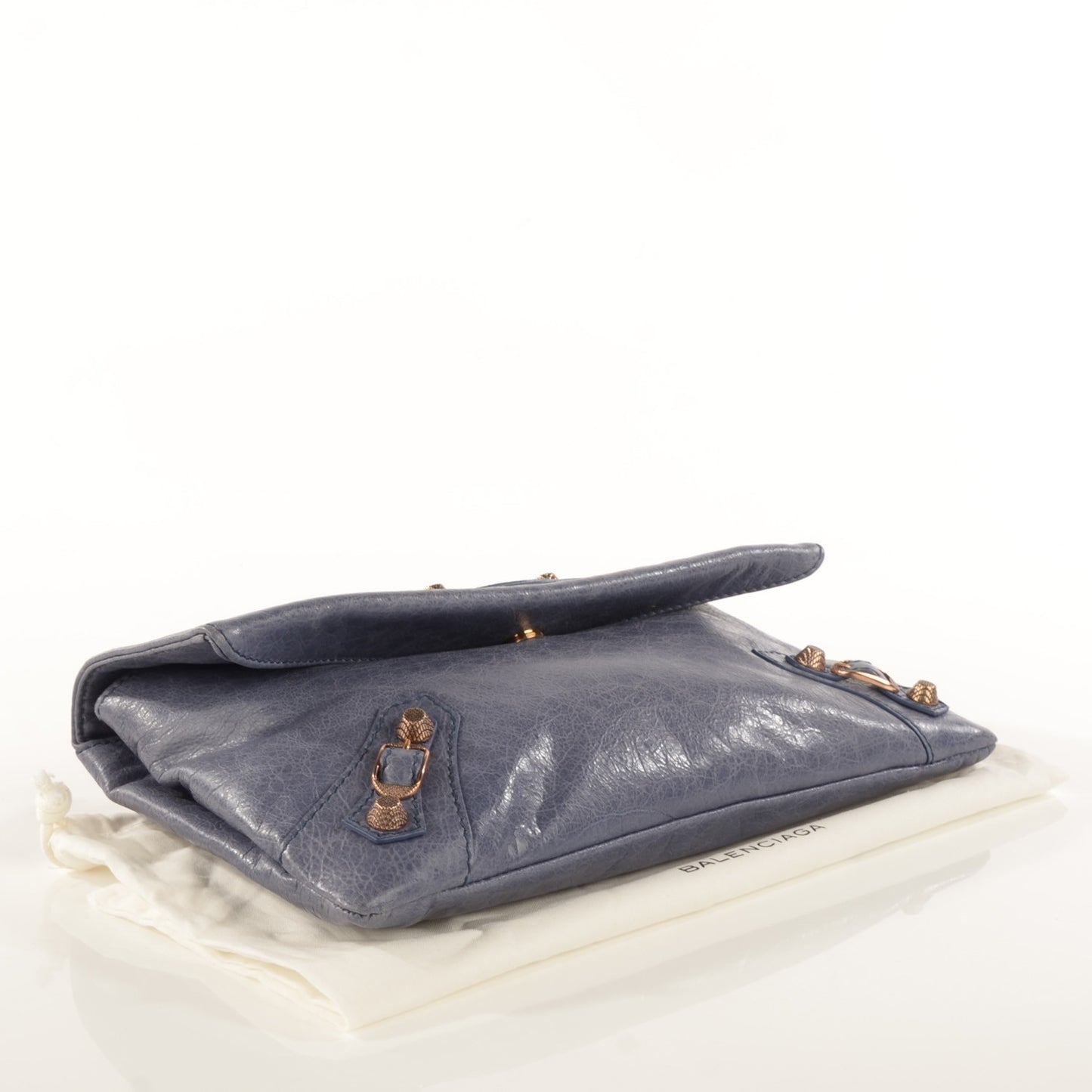 Agneau Giant 12 Rose Gold Hardware Envelope Clutch Jacynthe