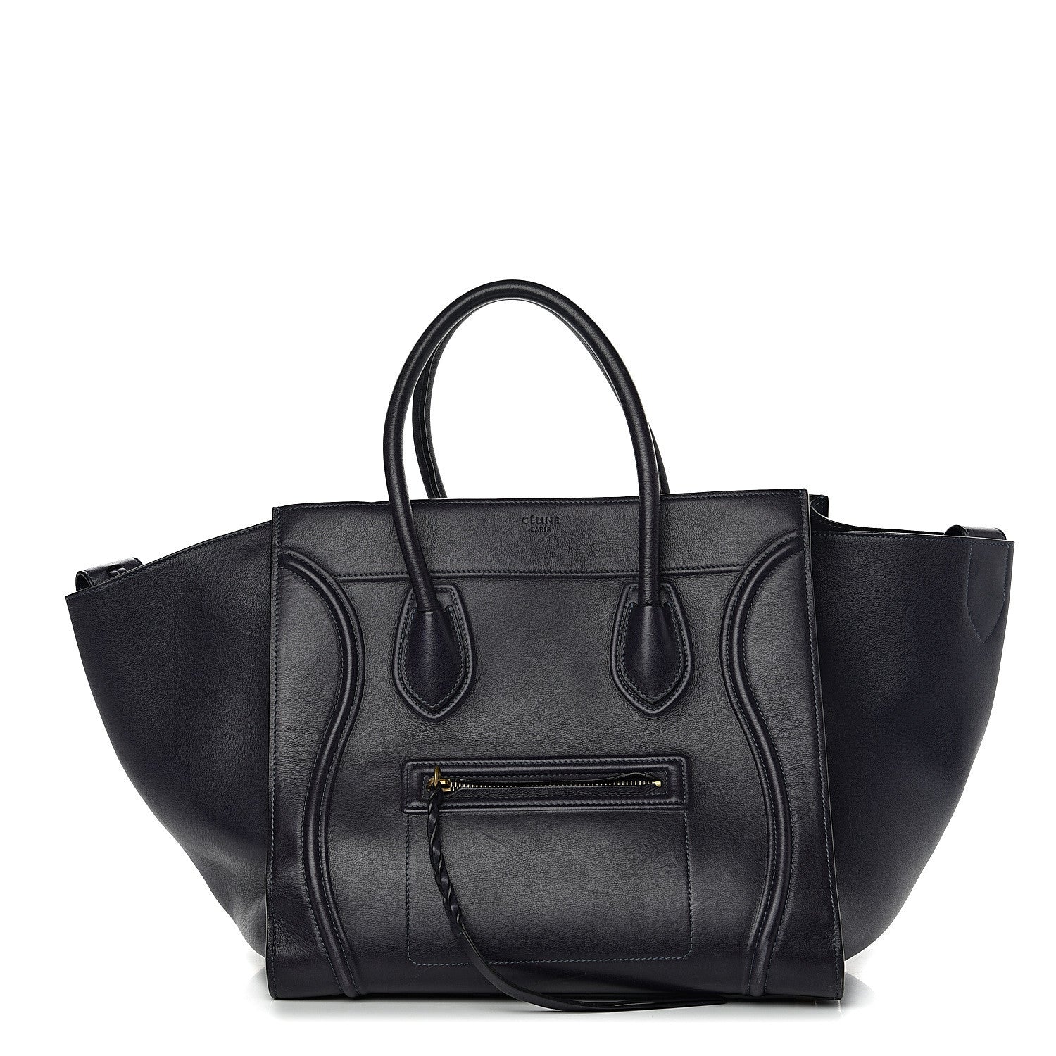 Celine Supple Calfskin Medium Phantom Luggage Midnight 1 of 10