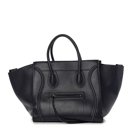 Celine Supple Calfskin Medium Phantom Luggage Midnight 1 of 10