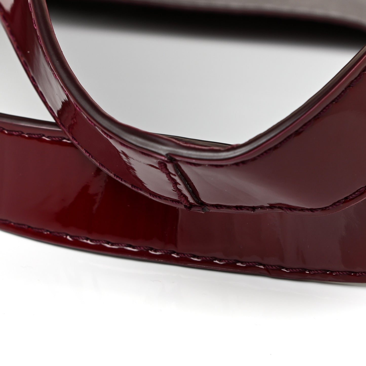 Eco Alter Patent Perforated Logo Satchel Red