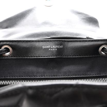Saint Laurent Calfskin Y Quilted Monogram Small Loulou Backpack Black 7 of 10