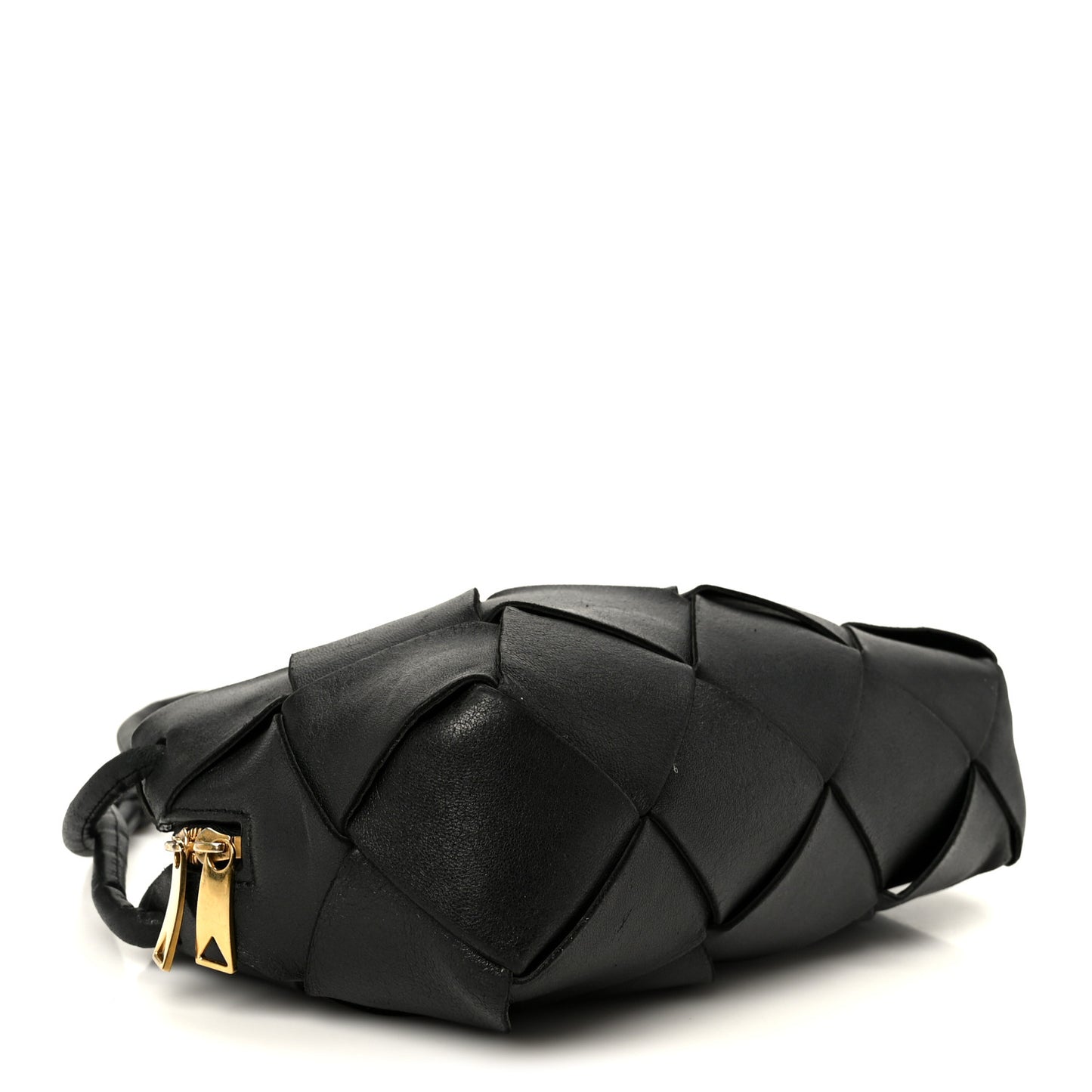 Lambskin Maxi Intreccio Small Cassette Camera Bag Black