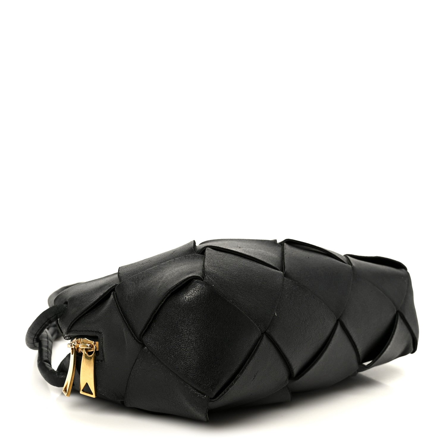 Bottega Veneta Lambskin Maxi Intreccio Small Cassette Camera Bag Black 4 of 11