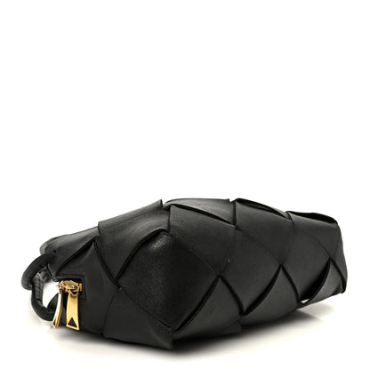 Bottega Veneta Lambskin Maxi Intreccio Small Cassette Camera Bag Black 4 of 11