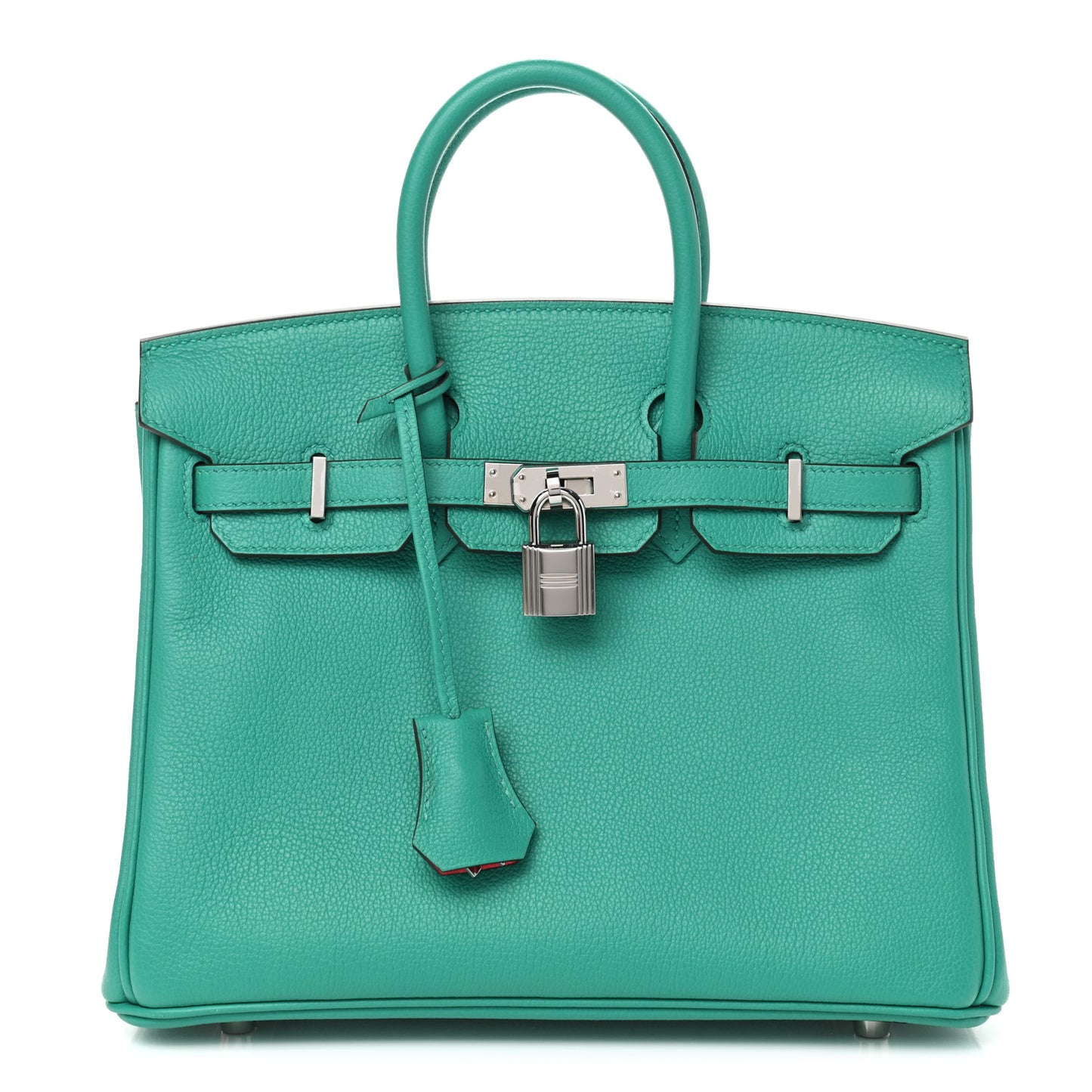 Taurillon Novillo Verso Birkin 25 Vert Verone Rose Lipstick