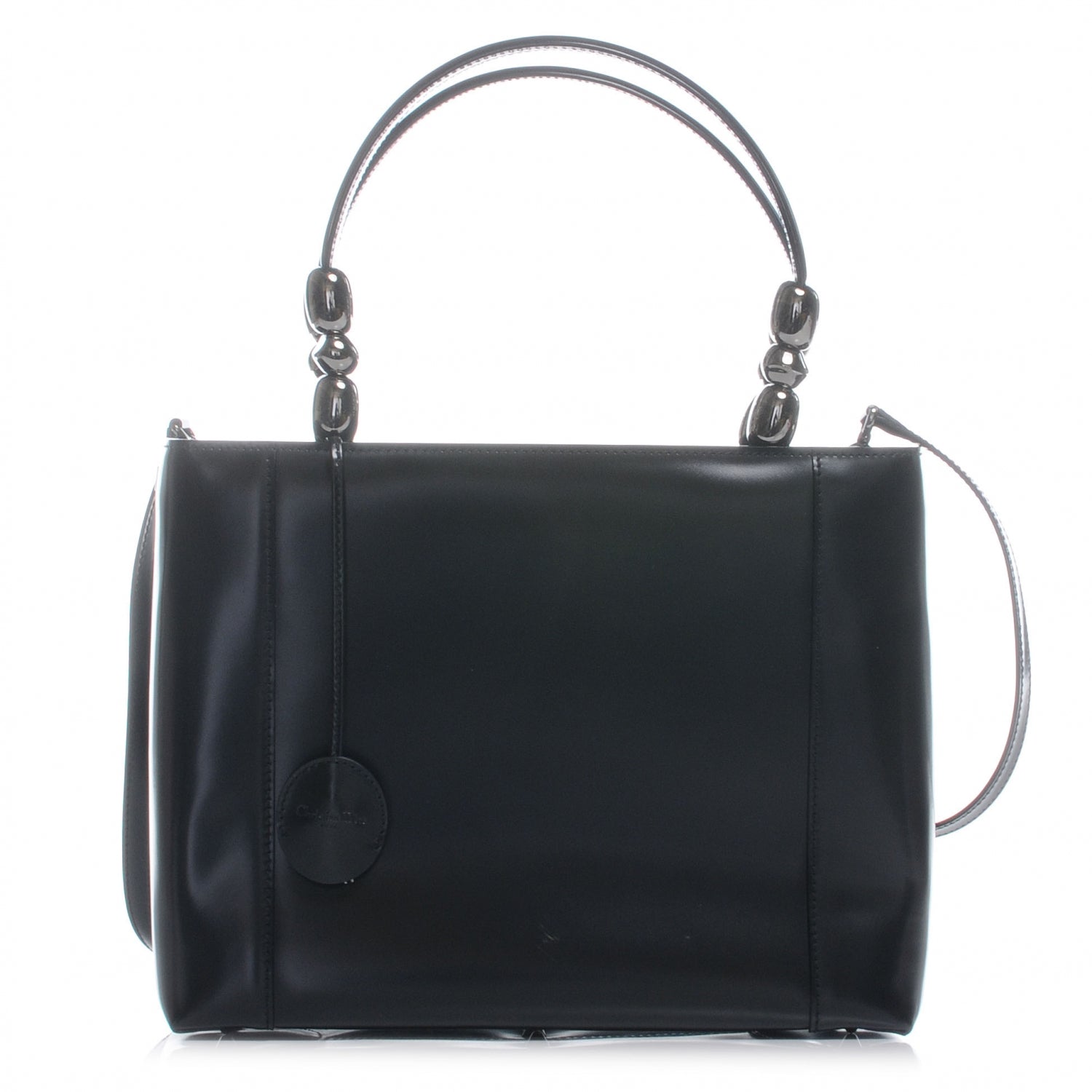 Christian Dior Leather Large Malice Tote Black 1 of 8