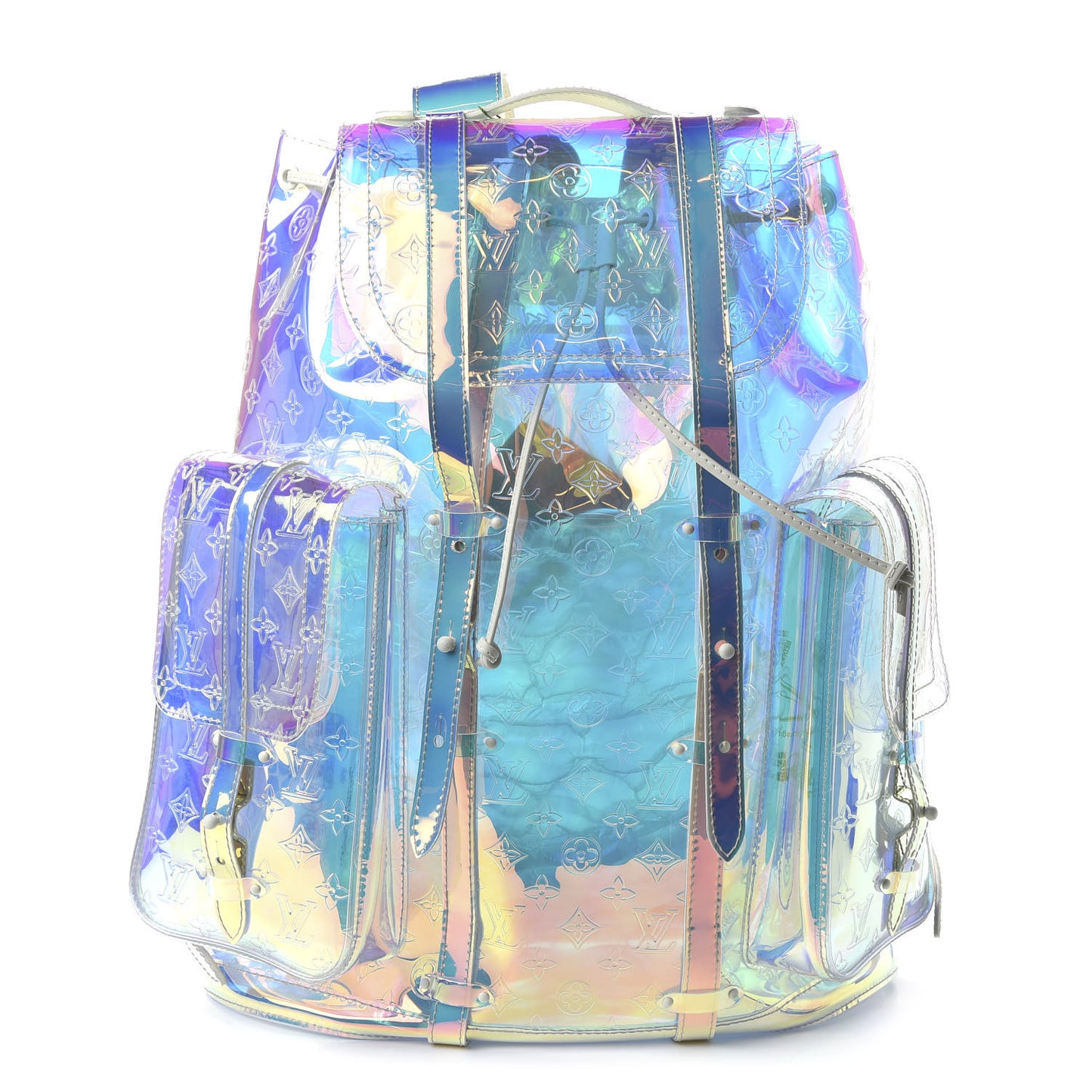 PVC Monogram Christopher Backpack GM Iridescent Prism