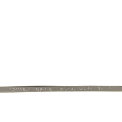 Chanel Metal Polarized CC Aviator Sunglasses 4189-T-Q Silver 6 of 7
