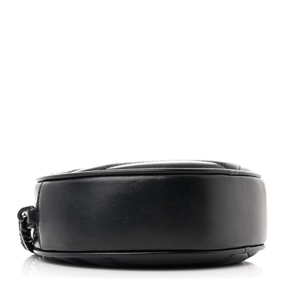 Saint Laurent Calfskin Matelasse Chevron Round Vinyle Camera Bag Black 4 of 10