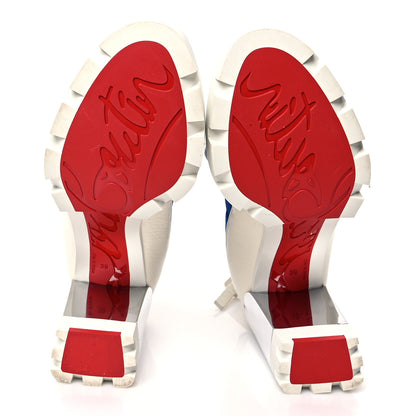 Christian Louboutin Calfskin Patrouiagoma 100 Platform Sandals 39 Blue 5 of 6