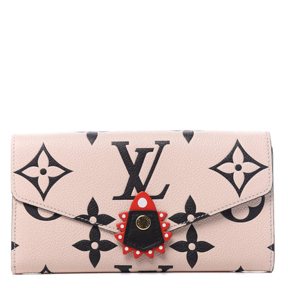 Louis Vuitton Empreinte Monogram Giant Crafty Sarah Wallet Creme Black 1 of 10