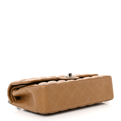 Chanel Metallic Calfskin Quilted Medium Double Flap Dark Gold 4 of 12