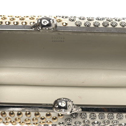 Alexander McQueen Nappa Studded Twin Skull Box Clutch Ivory 5 of 14