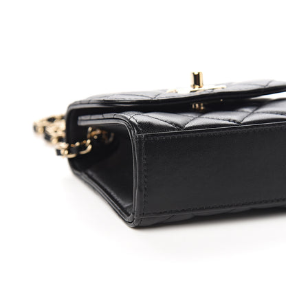 Chanel Lambskin Quilted Mini Trendy CC Chain Wallet Black 7 of 10
