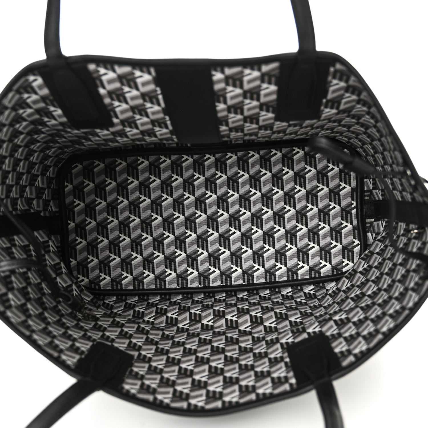 MCM Visetos Medium Liz Reversible Shopper Tote Black 9 of 16