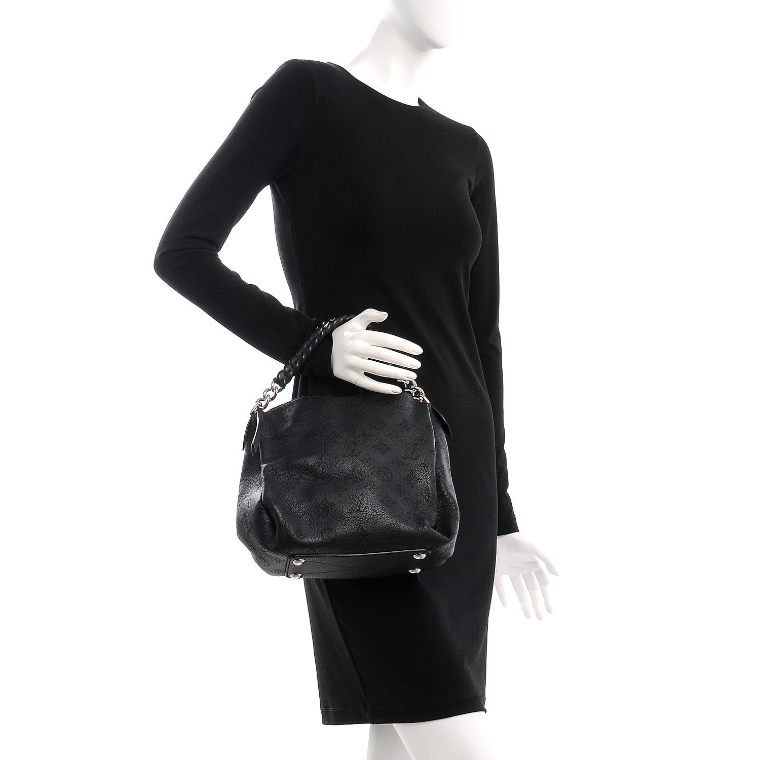 Louis Vuitton Mahina Babylone Chain BB Black 3 of 8