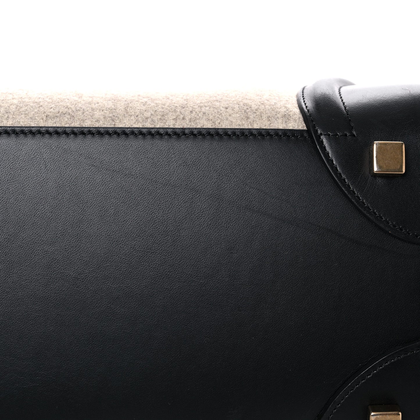 Felt Smooth Calfskin Micro Tri-Color Micro Luggage Beige